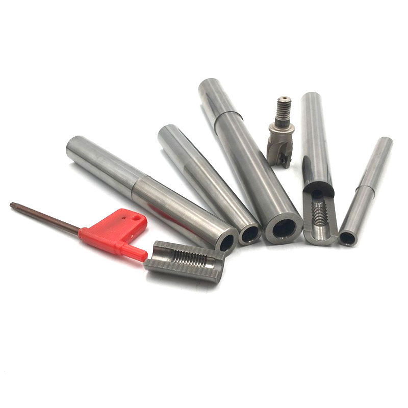 可替换合金刀头用钨钢螺旋刀杆 - 定制/非标刀具 - 1 External anti-shank mill tool usage tungsten solid screwed hoders For interchangeable solid carbide heads